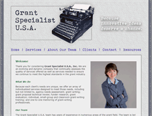 Tablet Screenshot of grantspecialistusa.com